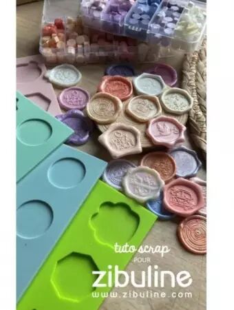 Moule cachets de cire - rose - Modèle1