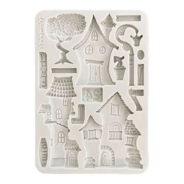 Moule silicone A5 - Furry friends - Maisons - Stamperia