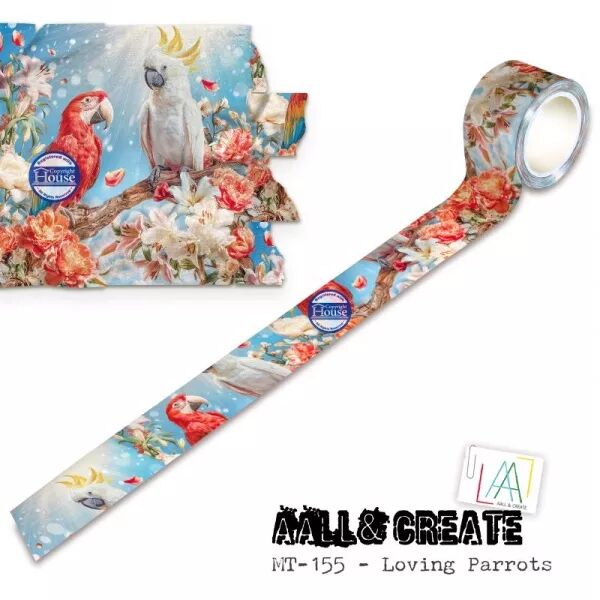 MT-155 - Masking Tape - Loving Parrots - AALL and Create