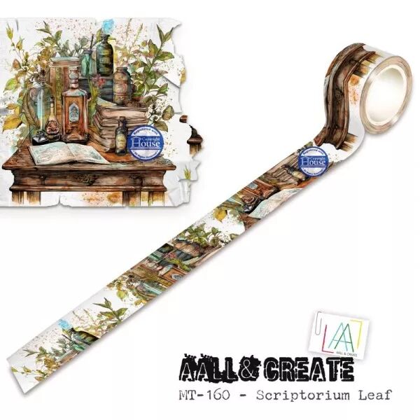 MT-160 - Masking Tape - Scriptorium Leaf - AALL and Create