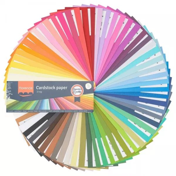 Nuancier Papier Cartonn� Lisse 216g - Florence
