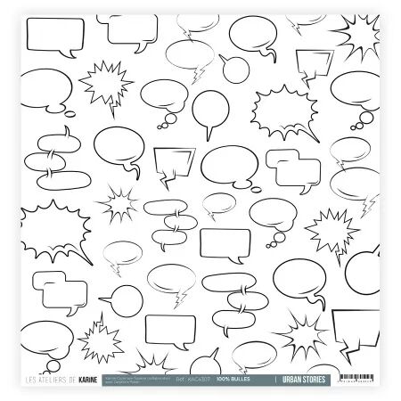 Pack 6 papiers imprim&eacute;s + 1 calque - Urban Stories - Ateliers de Karine