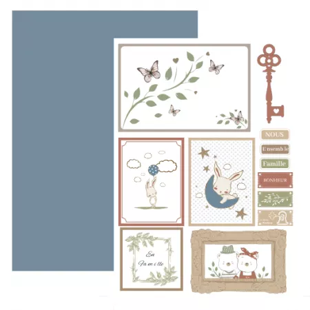 Pack A4 - La Cl&eacute;  du Bonheur - Unis/imprim&eacute;s - Mes Petits Ciseaux