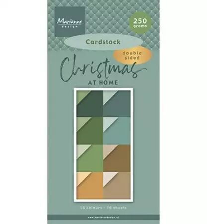 Pad de papiers 15x30 cm - Christmas at Home - unis