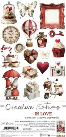 Pad Paper Elements 15x30 - Die-cuts - In Love - Craft O\' Clock