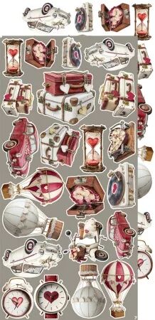 Pad Paper Elements 15x30 - Die-cuts - In Love - Craft O\' Clock