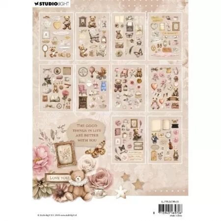 Pad Paper Elements A5 - Die-cuts - Teddy\'s tea time - Studio Light