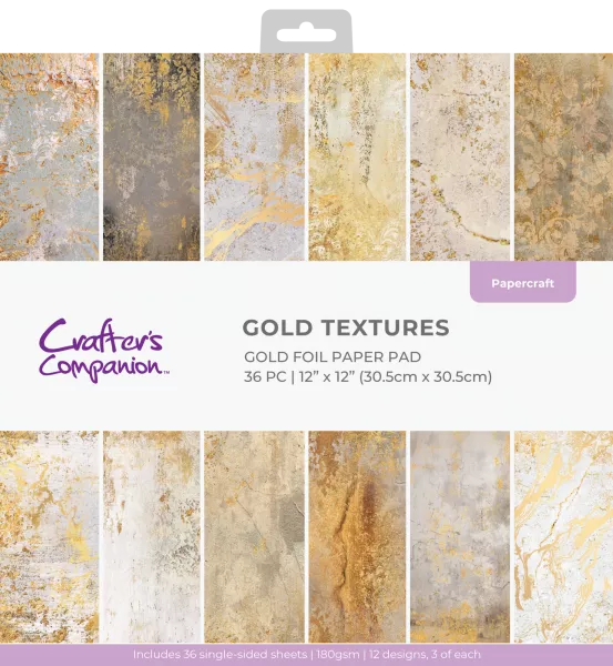 Pad papiers - 30x30 cm - Gold textures