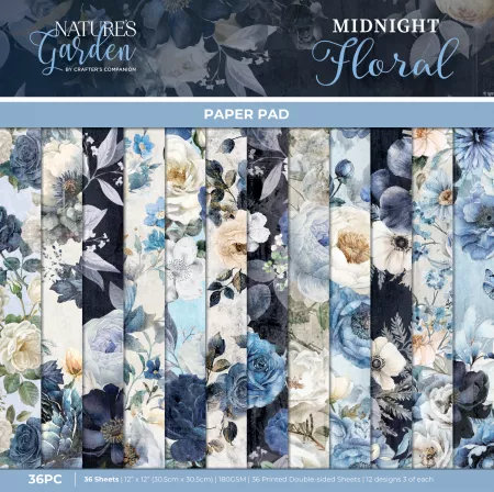 Pad papiers - 30x30 cm - Midnight Floral