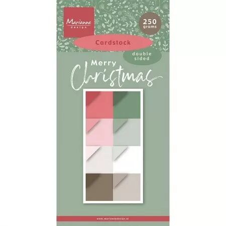 Pad papiers unis - 15 x 30 - Merry Christmas - Marianne design