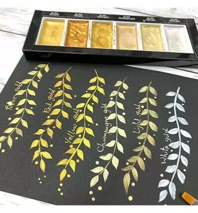 Palette aquarelle - Gansai Tambi - Couleurs Dorées