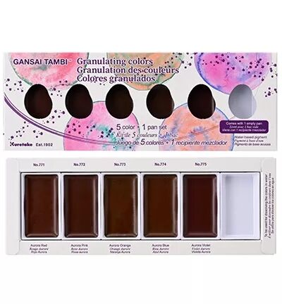 Palette aquarelle - Gansai Tambi - Granulating colors