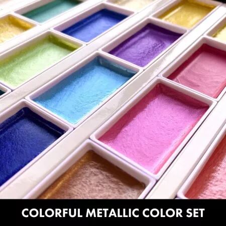 Palette aquarelle - Gansai Tambi - Set 24 metallic couleurs