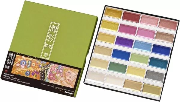 Palette aquarelle - Gansai Tambi - Set 24 metallic couleurs
