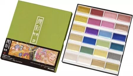 Palette aquarelle - Gansai Tambi - Set 24 metallic couleurs