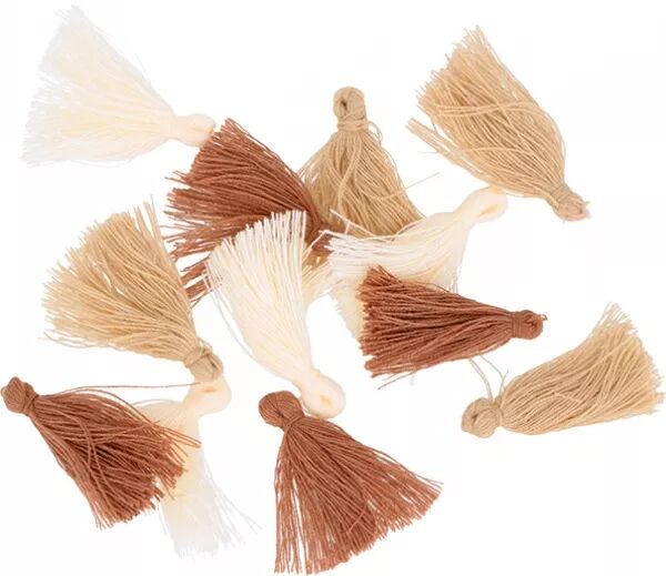 Pampilles - pompons - �cru-beige