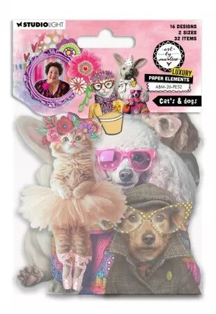 Paper elements - Cats & Dogs - Art by Marlene