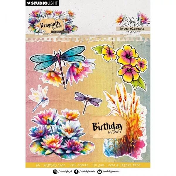 Paper elements - Dragonfly Dreams - Studio Light