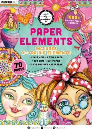 Paper Elements - Pad A4 - X-tra big elements - Art By Marlene