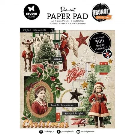 Paper Pad - 20x 20 - Grunge Christmas - Studio Light