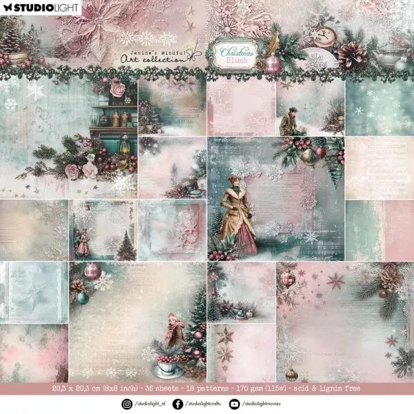 Paper pad - 20x20 - Christmas Blush - Studio Light