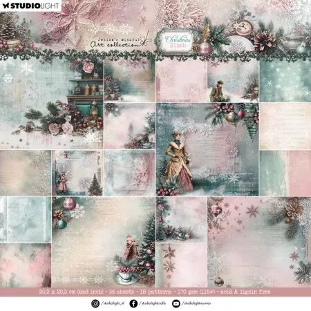 Paper pad - 20x20 - Christmas Blush - Studio Light