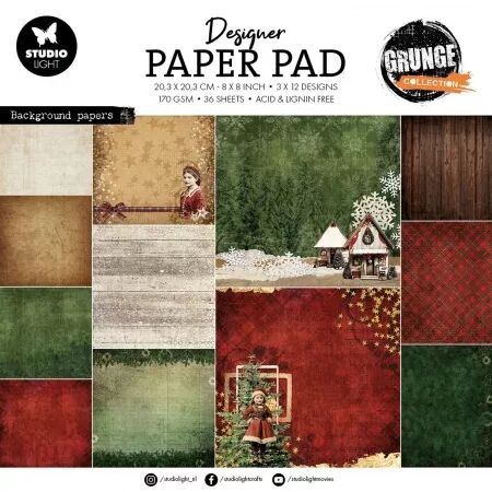 Paper pad - 20x20 - Grunge Christmas - Studio Light