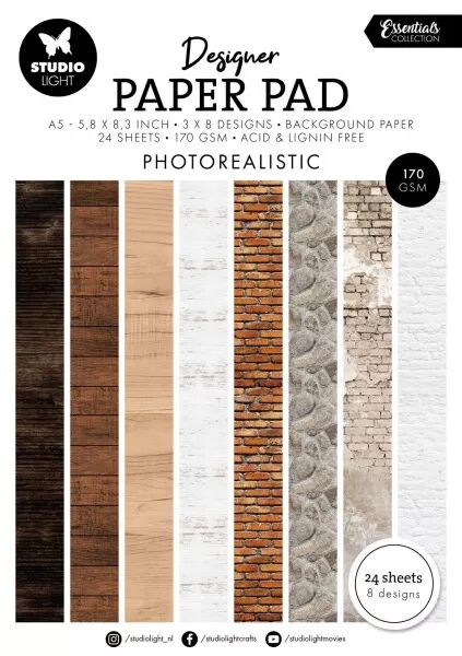 Paper pad - A5 - Photorealistic - Photor�aliste - Studilight