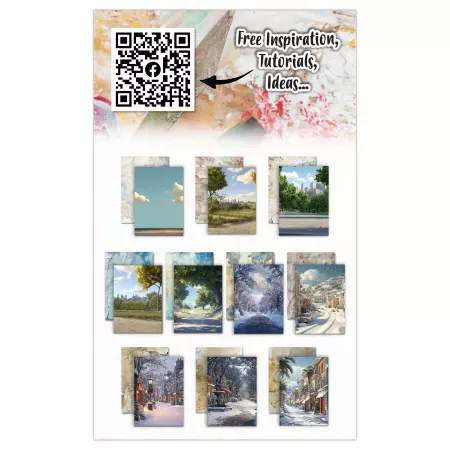 Paper Pad - A6 - #35 - Snowfall & Stains - AALL & Create