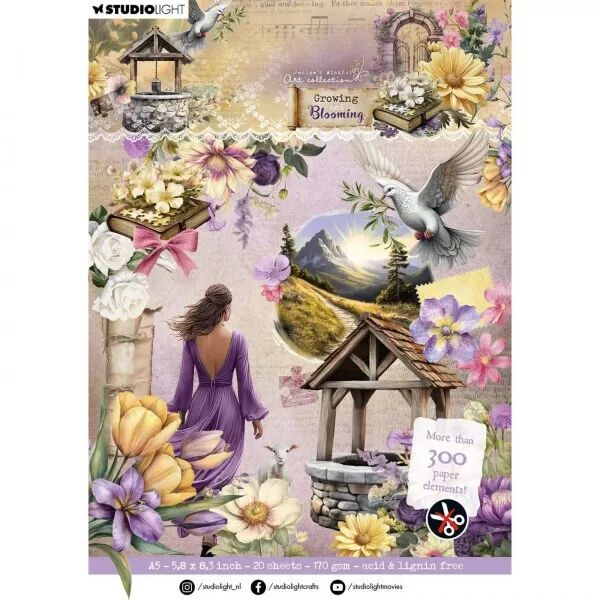 Paper Pad - Die-cuts - Growing and Blooming - Studio Light