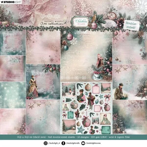 Paper Pad 30x30 - Christmas Blush - Studio Light