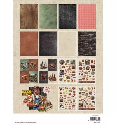Paper Pad A4 - Die-cut designer - BBQ Party - Studio Light