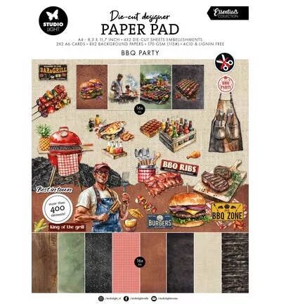Paper Pad A4 - Die-cut designer - BBQ Party - Studio Light