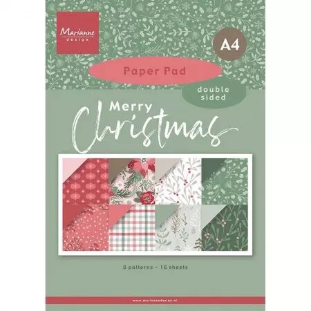Paper pad A4 - Merry Christmas - Marianne Design