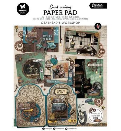 Paper Pad A4 Card making - Gearhead Workshop - Studio Light