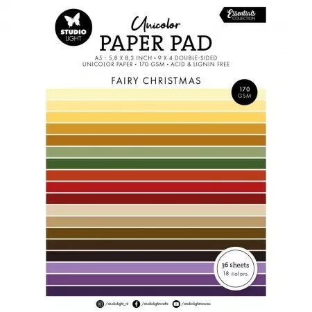 Paper pad A5 - Unicolors - Fairy Christmas - Studio Light