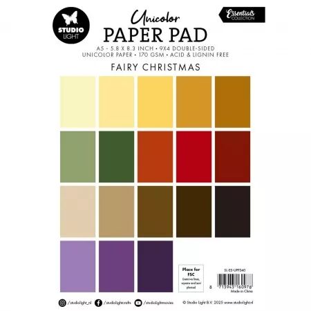 Paper pad A5 - Unicolors - Fairy Christmas - Studio Light