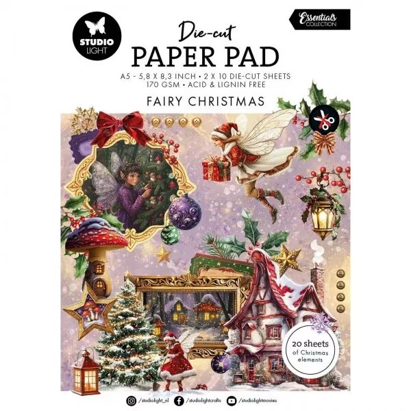 Paper Pad A5 Die-cuts - Essentials - Fairy Christmas - Studio Light