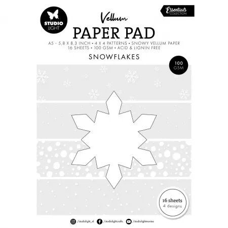 Paper Pad calques - Essentials - Snowflakes - Studio Light