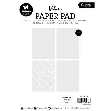 Paper Pad calques - Essentials - Snowflakes - Studio Light