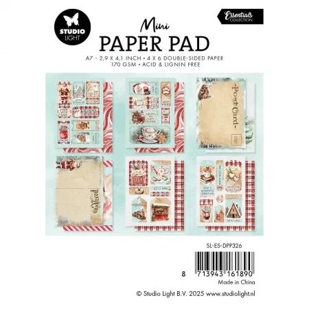 Paper Pad mini A7 - Essentials - Cozy Christmas - Studio Light