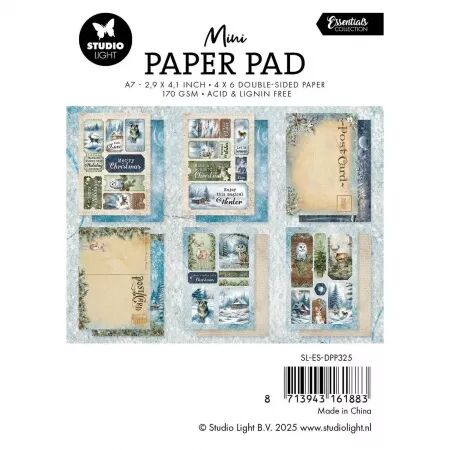 Paper Pad mini A7 - Essentials - Winter Wonderland -x6 feuilles - Studio Light