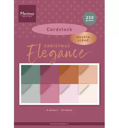 Paper set A4 - Unis 2 tons - Christmas Elegance - Marianne Design