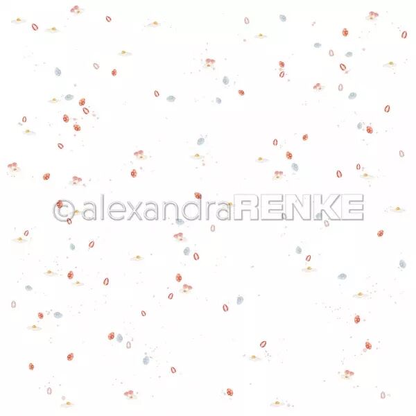 Papier -  ronde d\'�ufs de P�ques color�s - Alexandra Renke