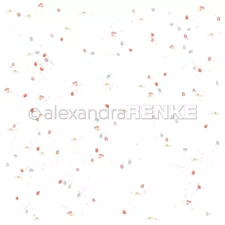 Papier -  ronde d\'�ufs de P&acirc;ques color&eacute;s - Alexandra Renke