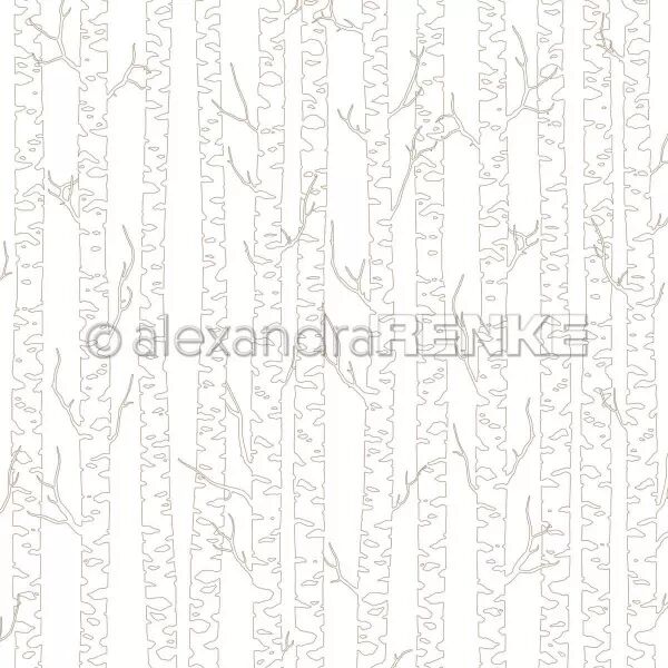 Papier - birch-trees outline