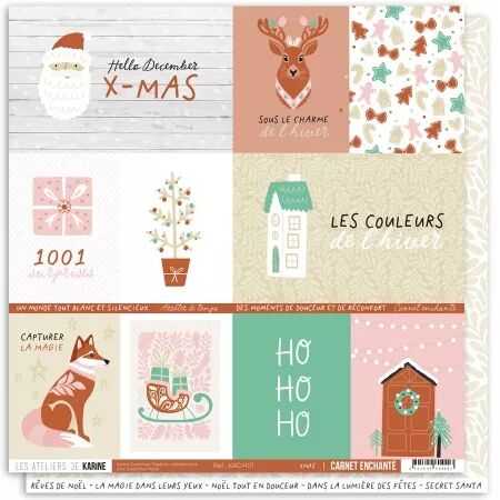 Papier - Carnet Enchanté - 01 - XMAS - Les Ateliers de Karine