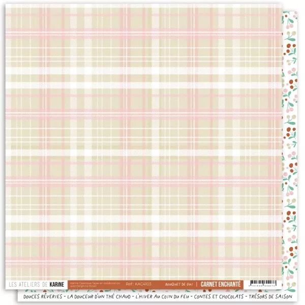 Papier - Carnet Enchant� - 03 - Bouquet de gui - Les Ateliers de Karine