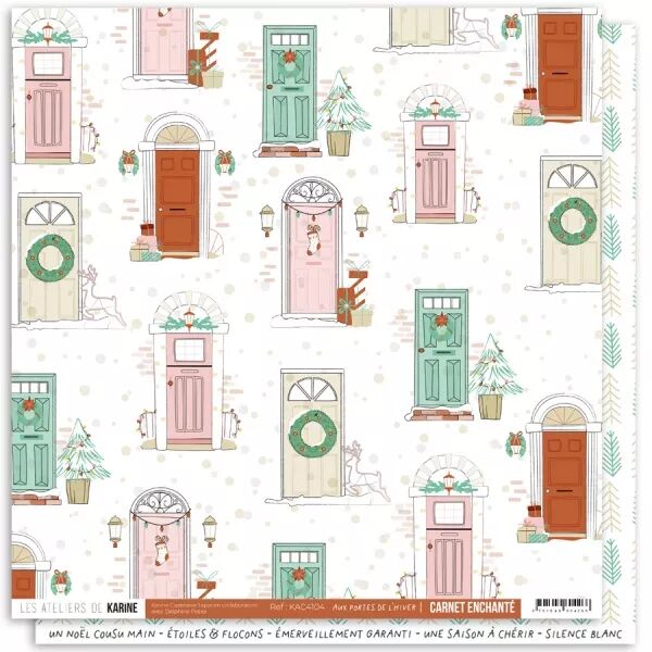 Papier - Carnet Enchant� - 04 - Aux portes de l\'hiver - Les Ateliers de Karine