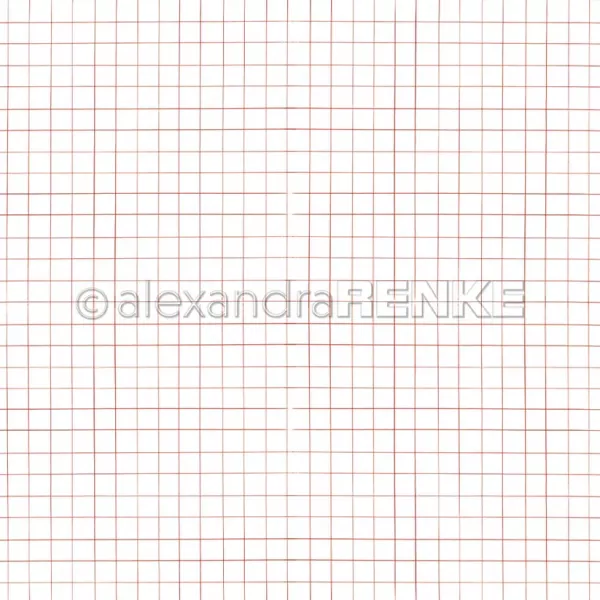 Papier - Carreaux stylo rouge vif